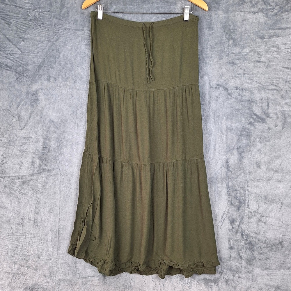 Womens Skirt Small Boho Tiered Goblincore Maxi Forest Fairy Renaissance Festival